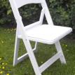 white resin chair